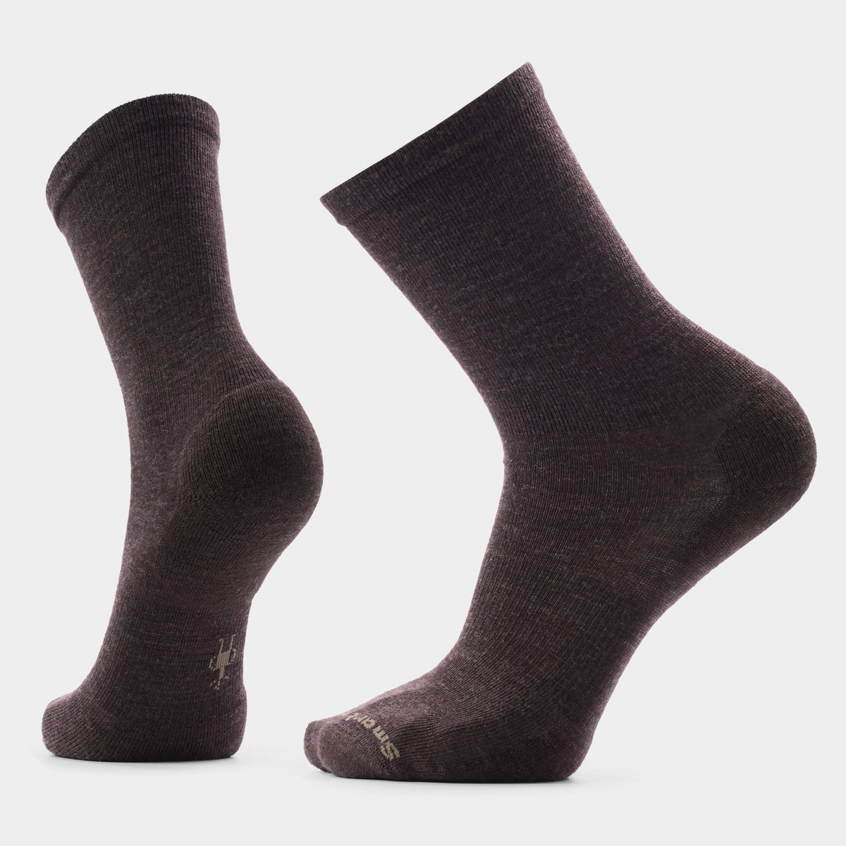 Smartwool Everyday Solid Rib Crew Socks - Chestnut