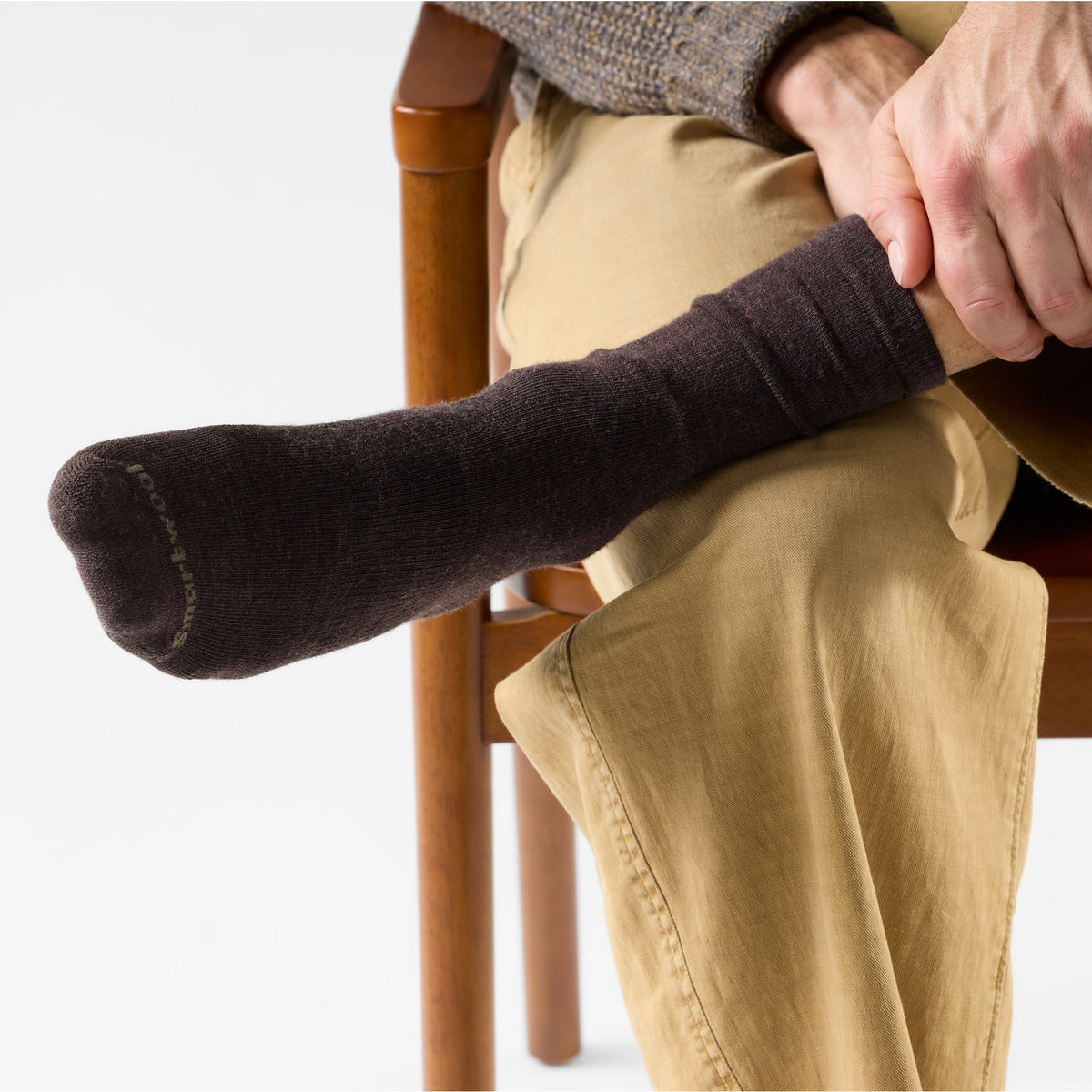 Smartwool Everyday Solid Rib Crew Socks - Chestnut