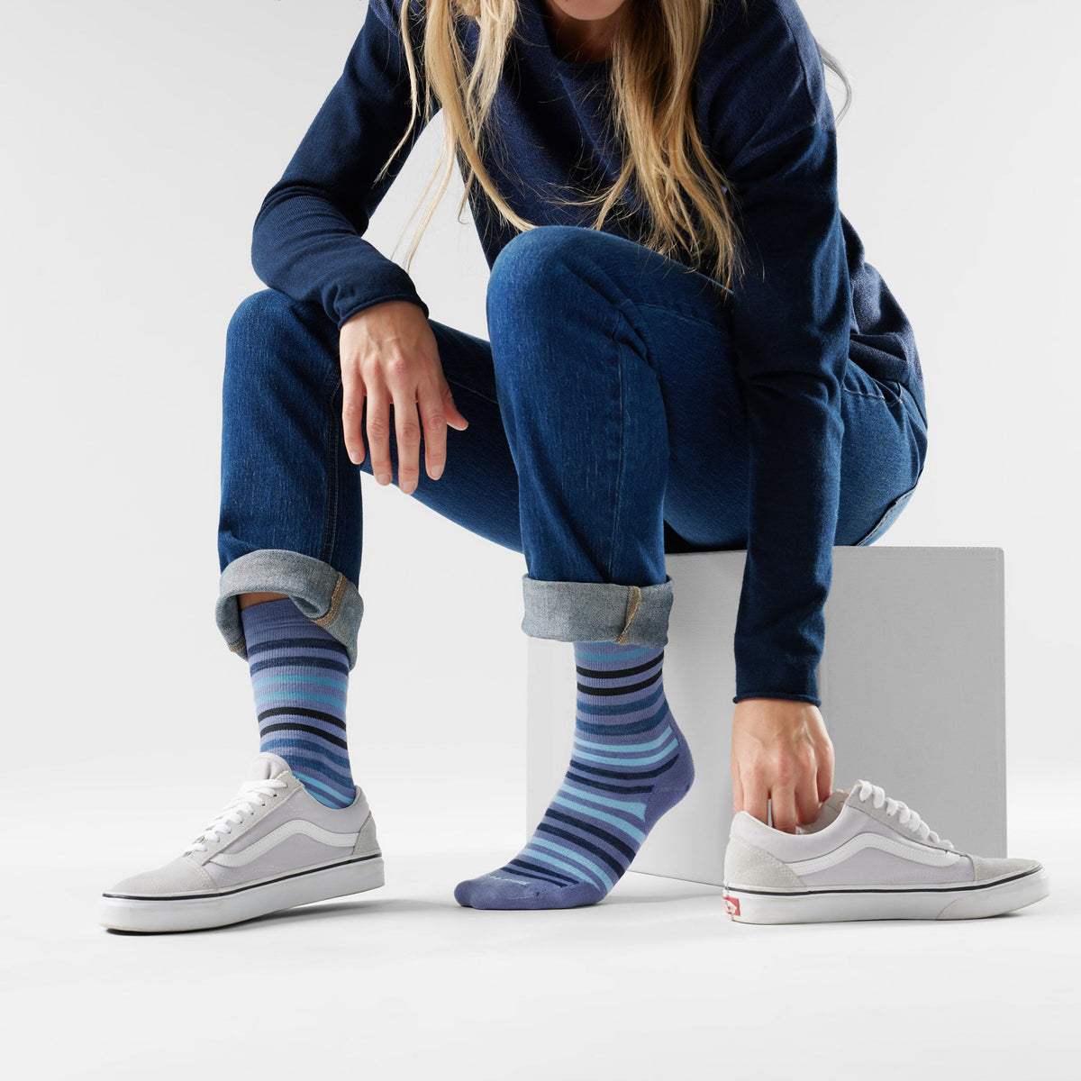 Smartwool Everyday Spruce Street Crew Socks - 960_Black-White
