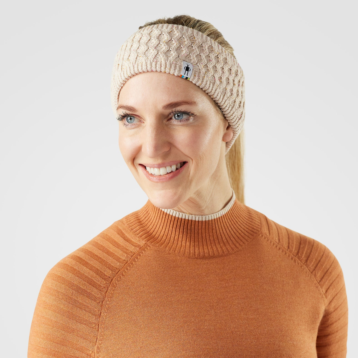 Smartwool Fleece Lined Headband-Almond Donegal