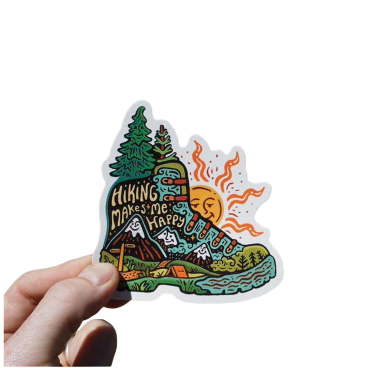 Liberty Mountain Hiking Makes Me Happy Sticker