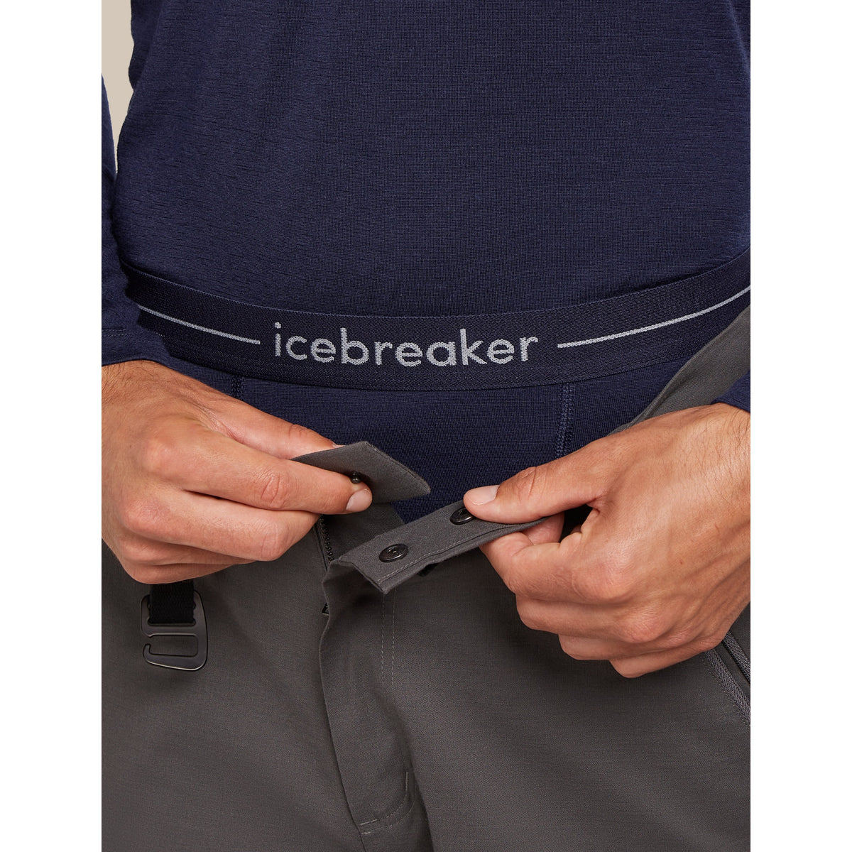 Icebreaker Mens 200 Oasis Leggings With Fly -Midnight Navy