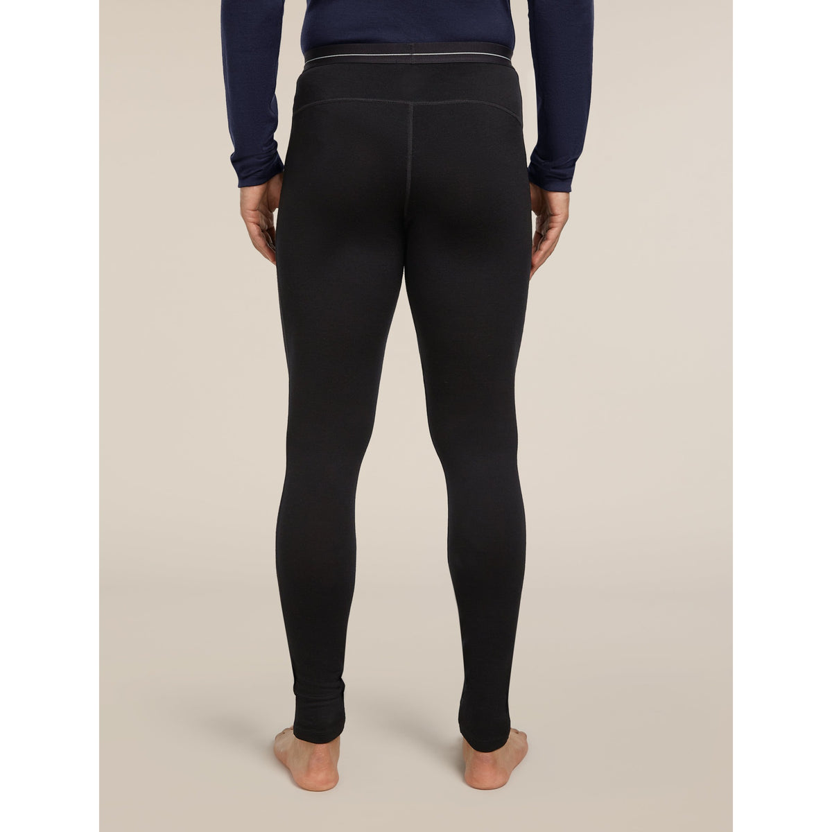 Icebreaker Mens 260 Tech Leggings With Fly - Black/ Moonsoon