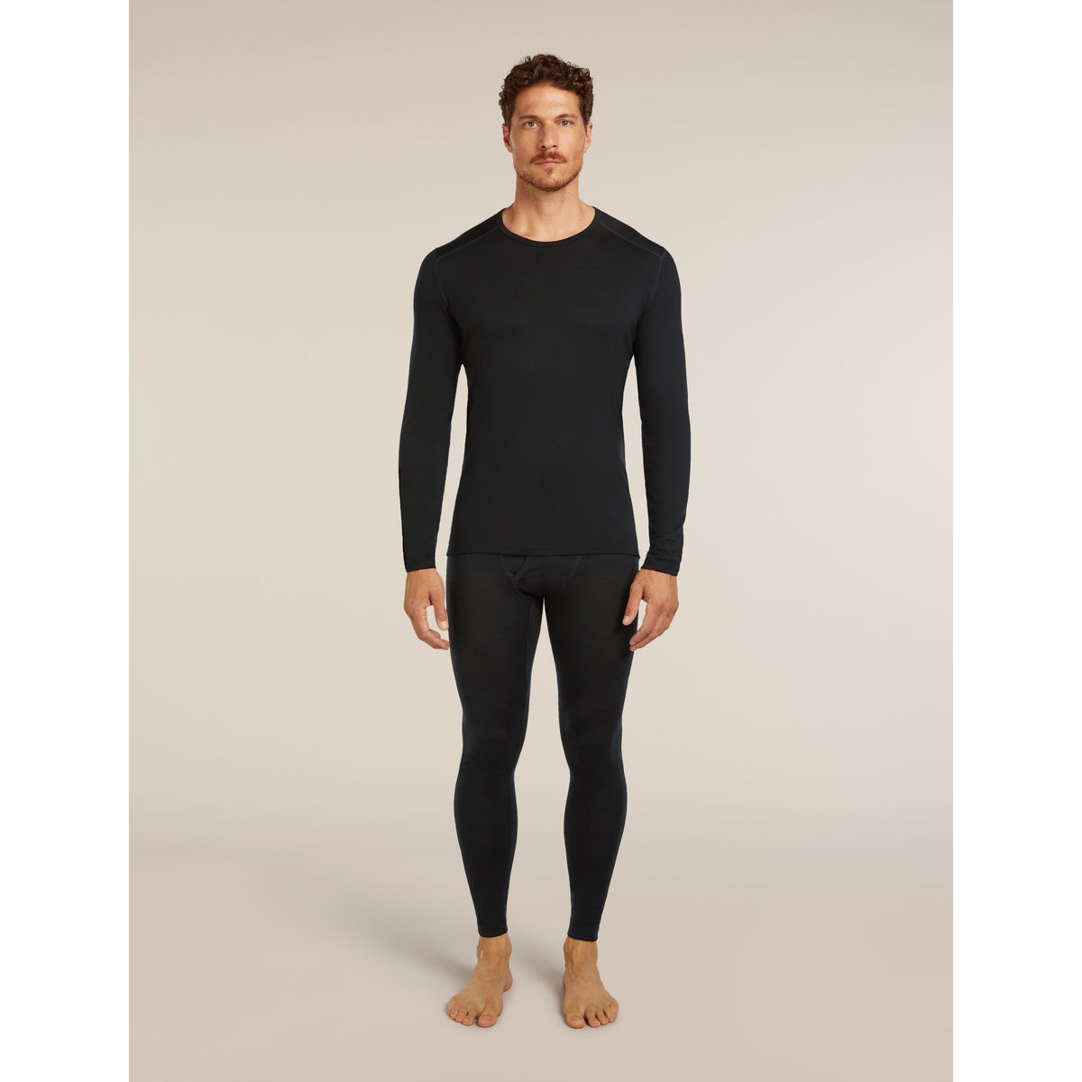 Icebreaker Mens 200 Oasis Leggings With Fly - Black