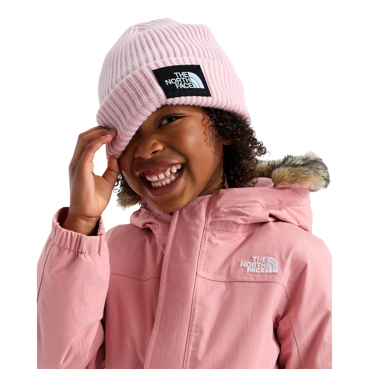 The North Face Kids Salty Lined Beanie-Pale Blossom 