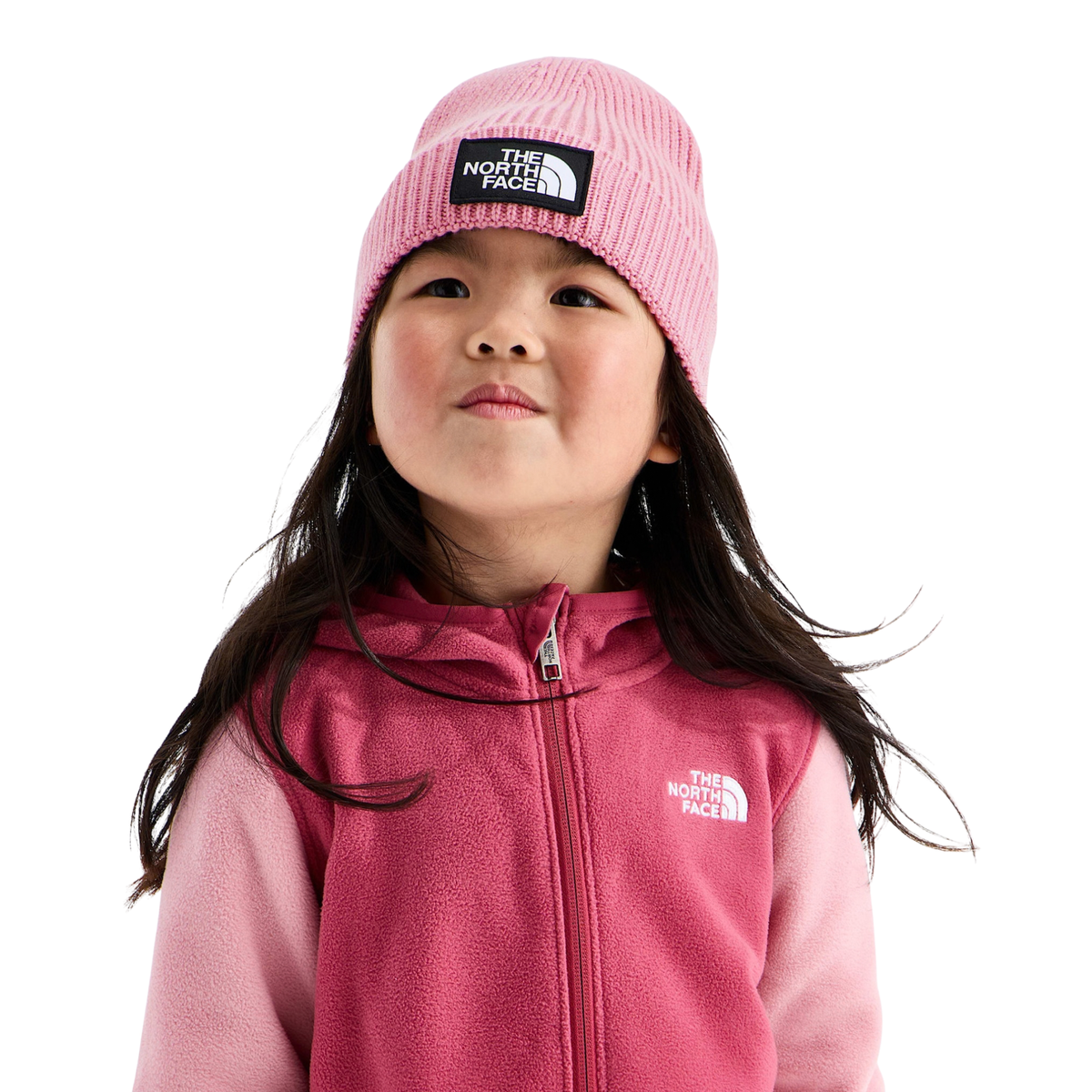 The North Face Kids TNF Logo Box Cuffed Beanie- Primrose