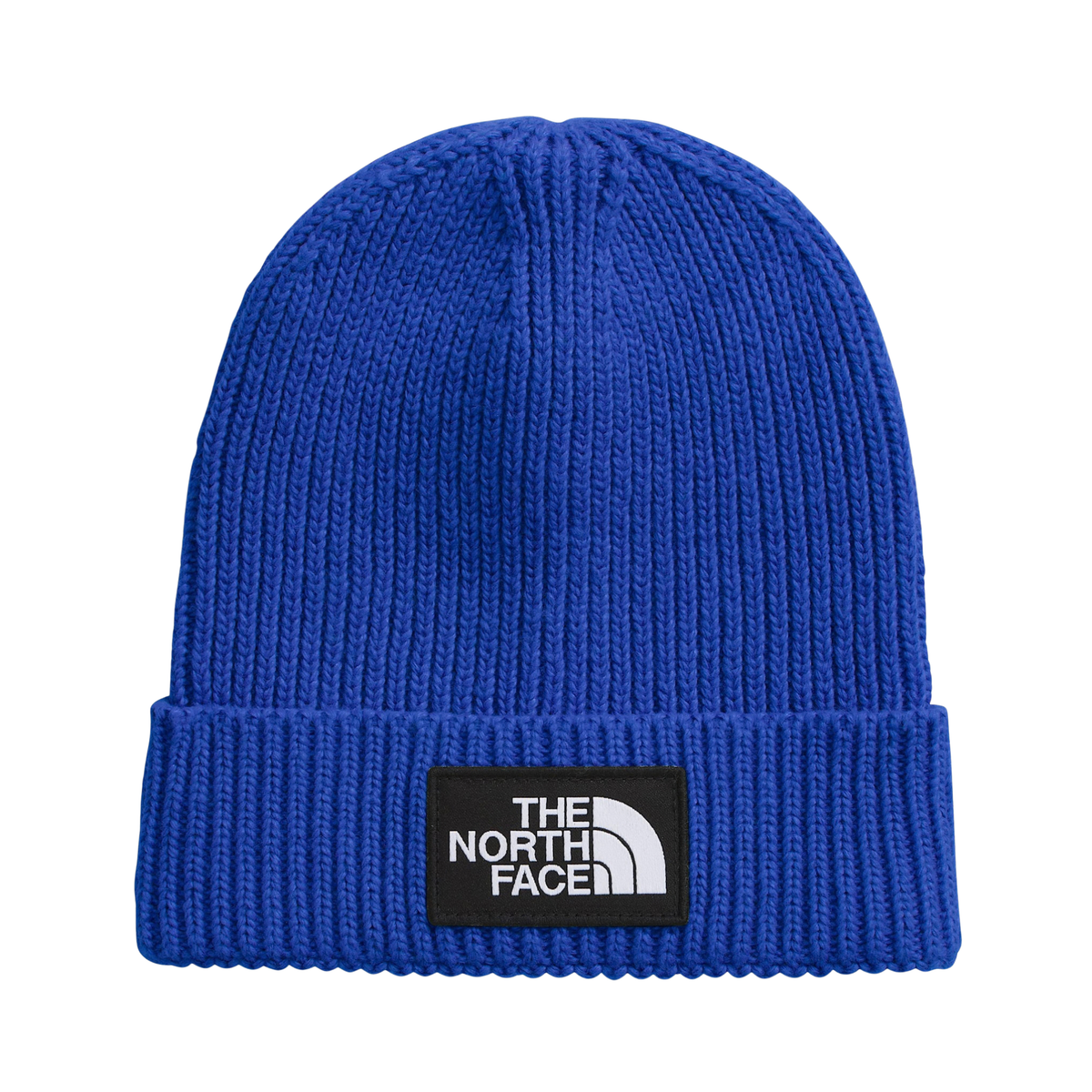 The North Face Kids TNF Logo Box Cuffed Beanie- Blue 