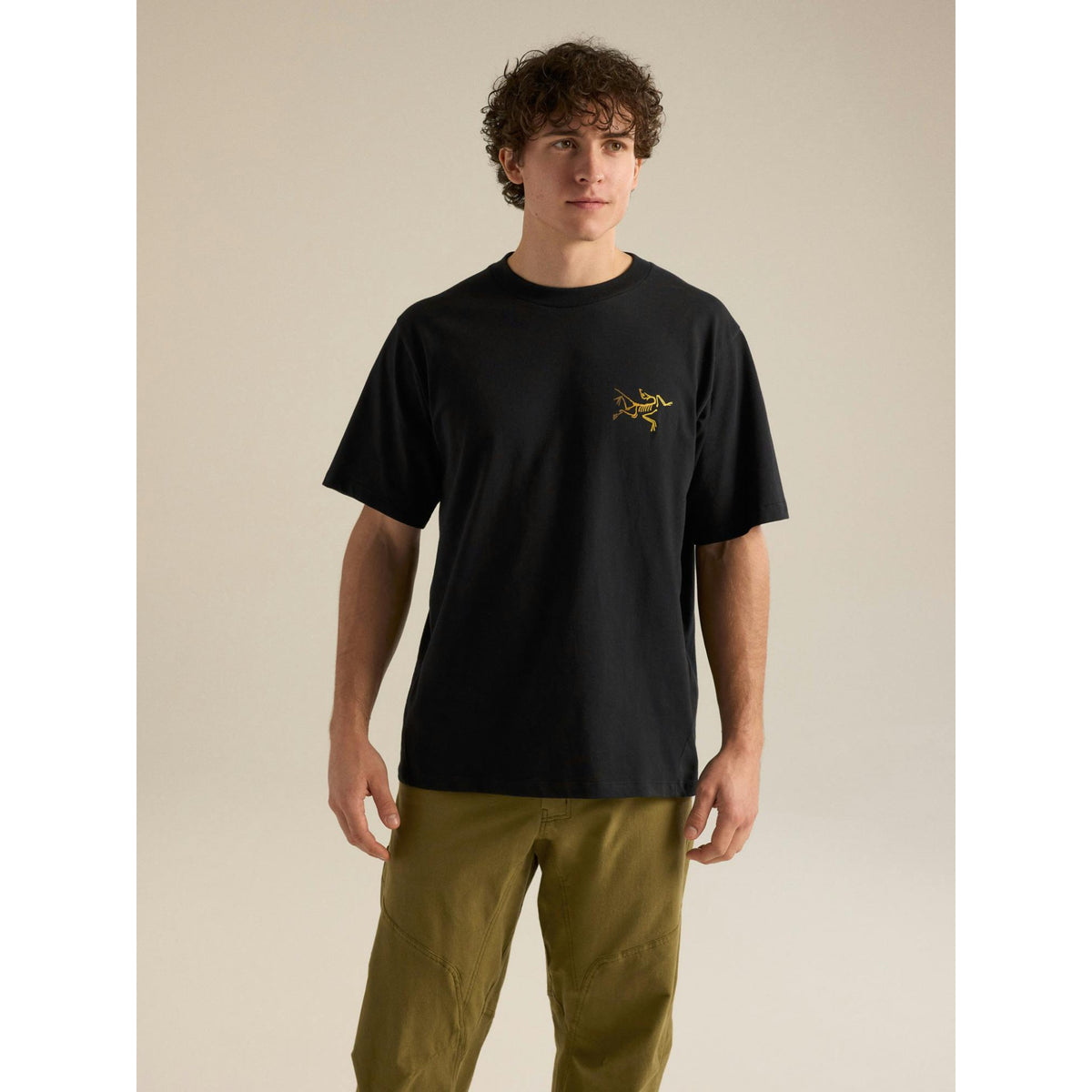 Arcteryx Kragg Cotton Logo Short Sleeve -Black