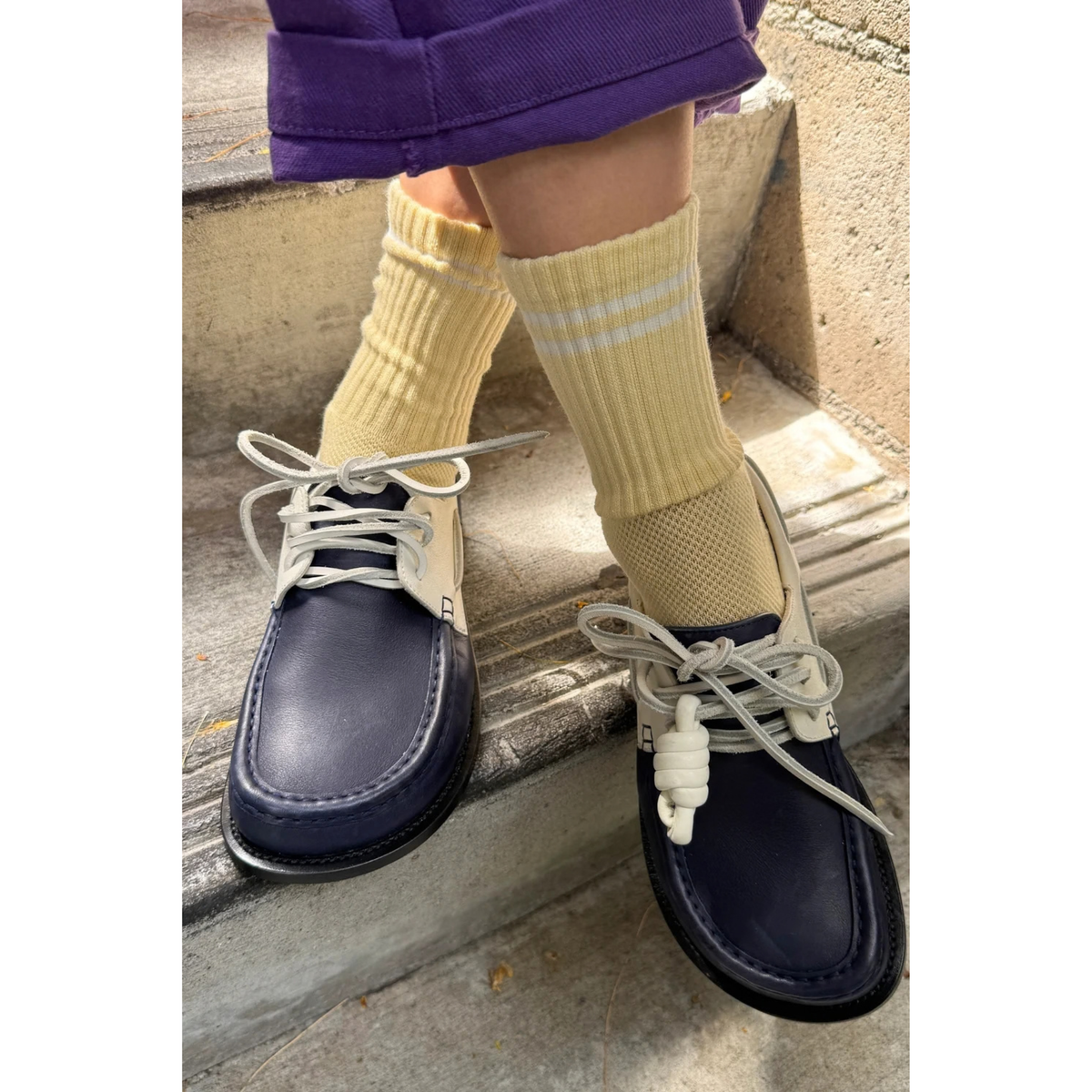 LE BON Boyfriend Socks-Lemonade
