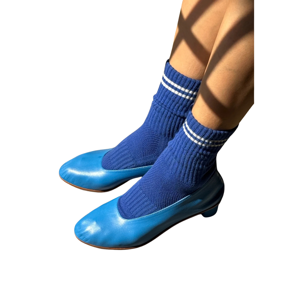 LE BON Boyfriend Socks-Cobalt