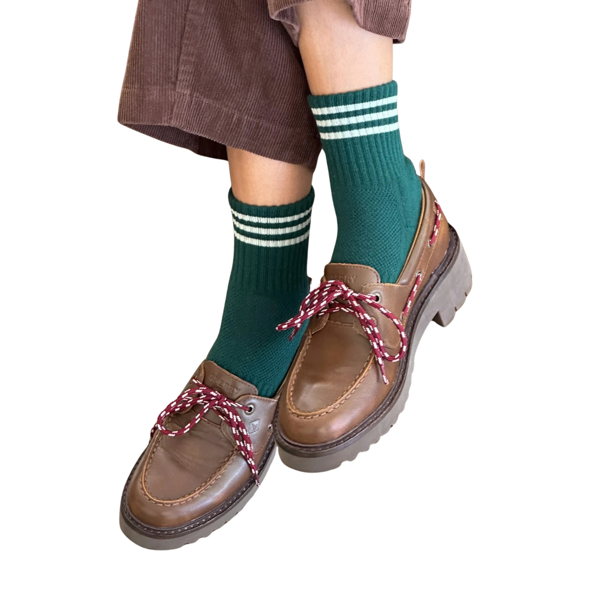 LE BON Girlfriend Socks-Hunter Green