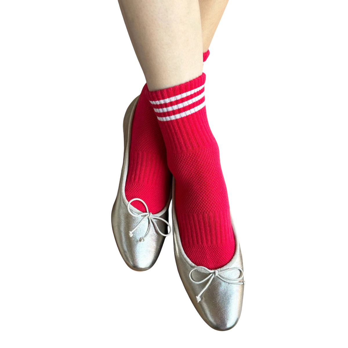 LE BON Girlfriend Socks-Scarlet