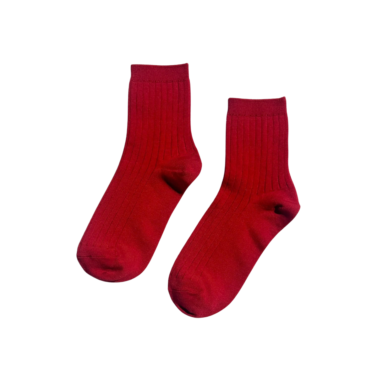 Le Bon Her Socks-Classic Red