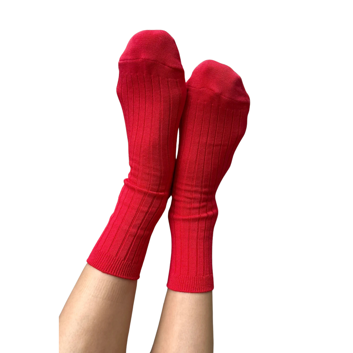 Le Bon Her Socks-Classic Red
