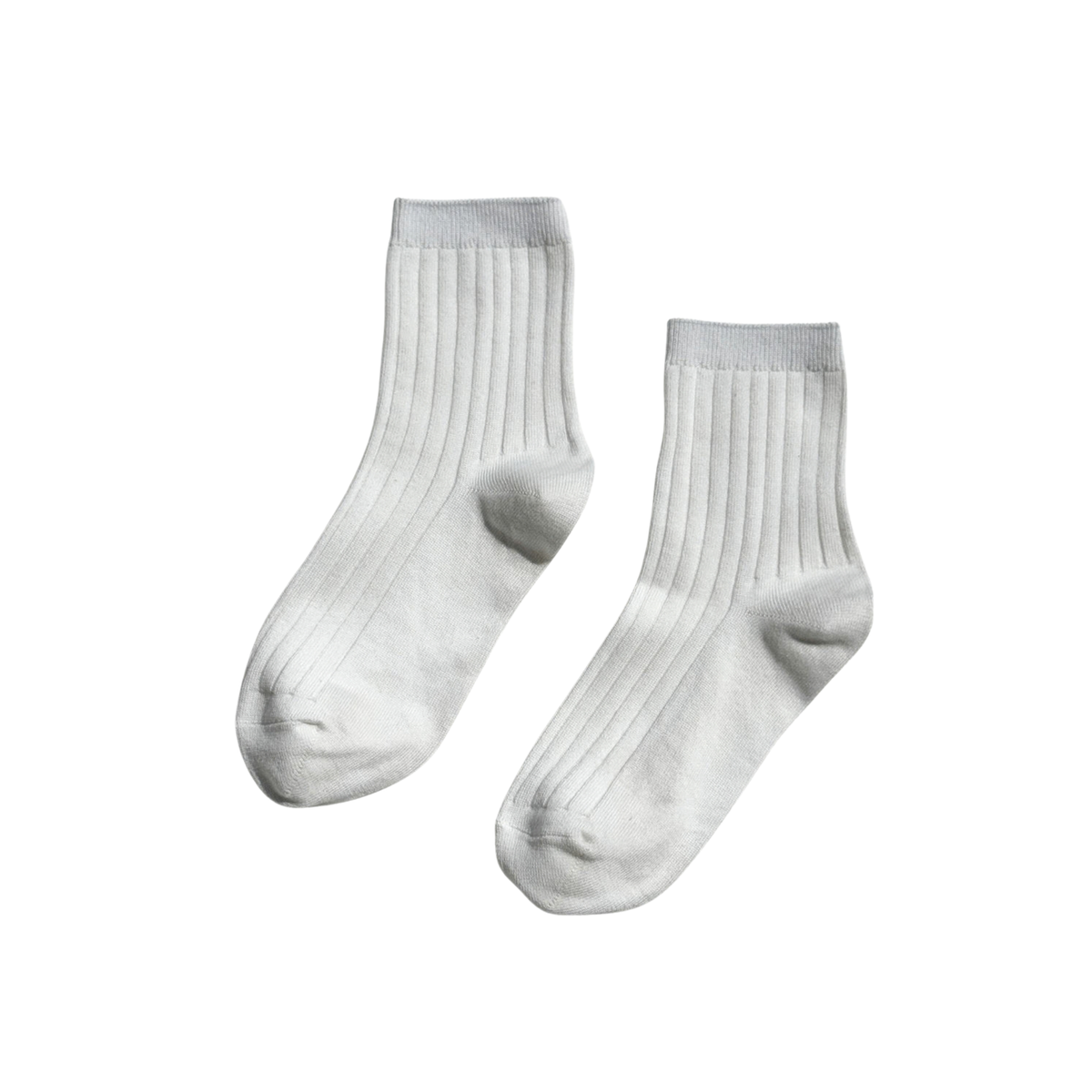 Le Bon Her Socks-Classic White