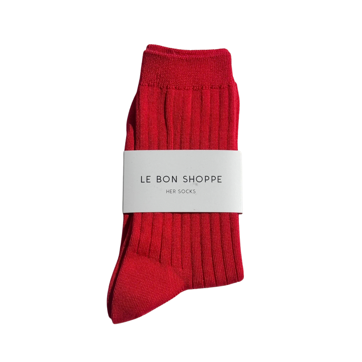 Le Bon Her Socks-Classic Red