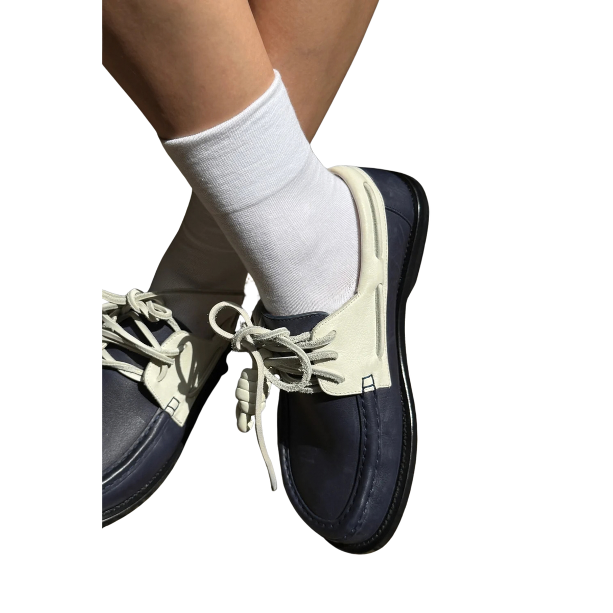 Le Bon Womens Sneaker Socks-Classic White