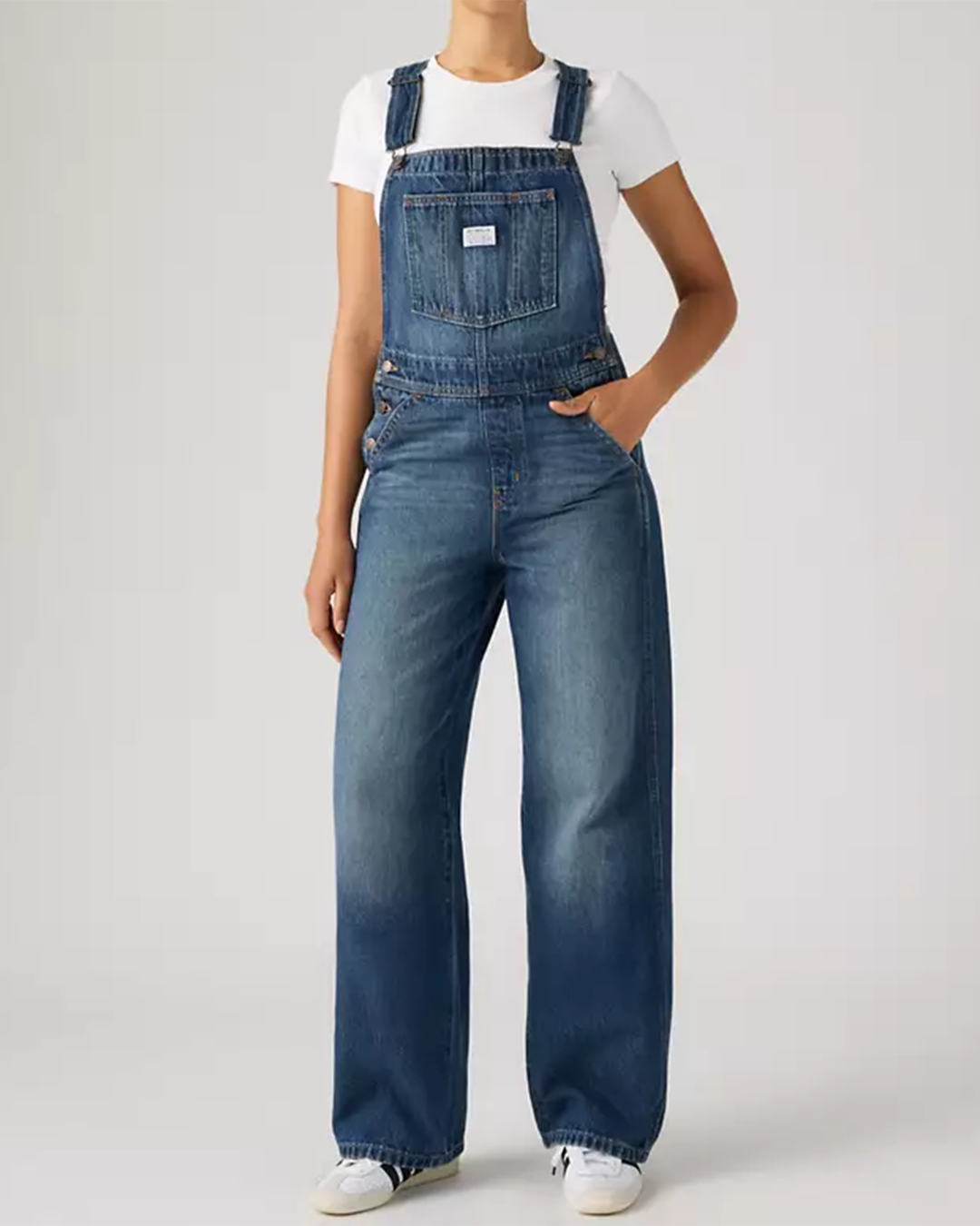 Womens Fl Baggy Overall in Go Upstairs