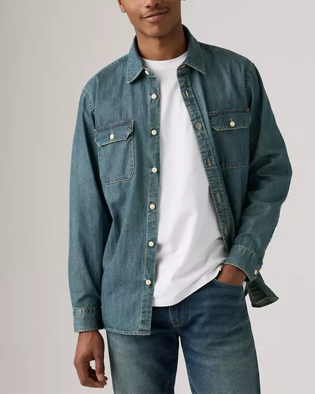 Mens Jackson Worker Chopper in Dark Wash