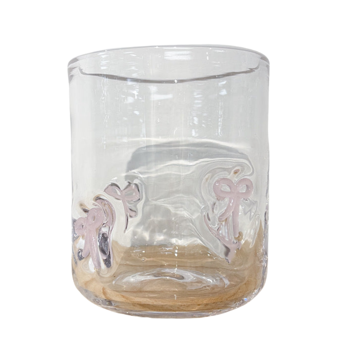 Nash Grey Light Pink Bow Drinking Glass