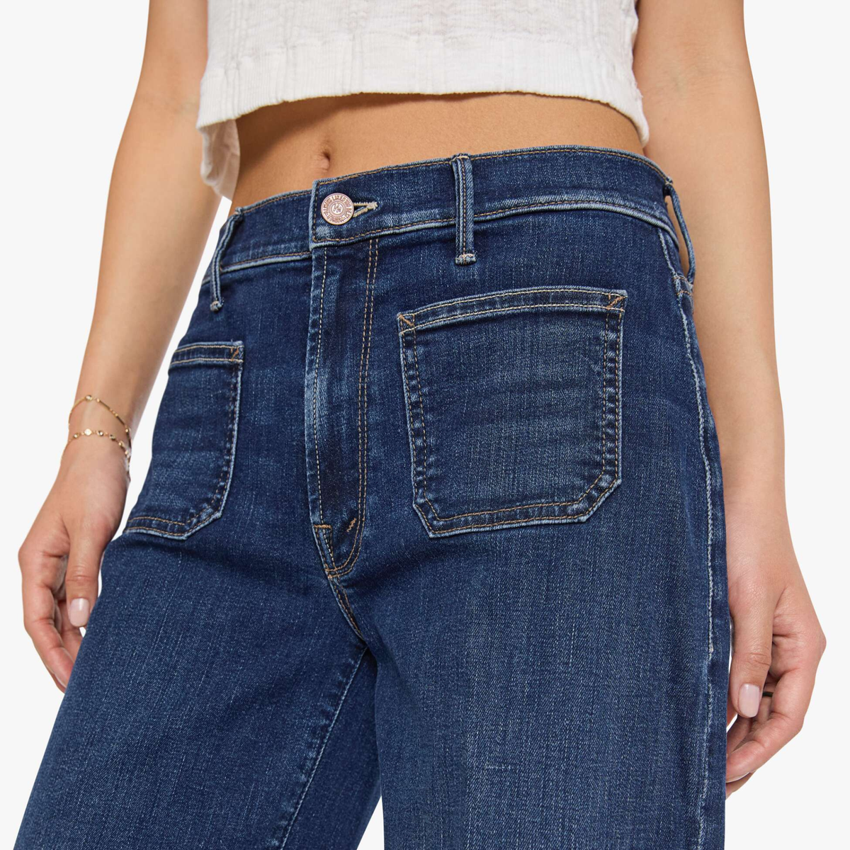 Mother Lilac Patch Pocket Mid Rise Maven Sneak - Backstage Pass Kcp