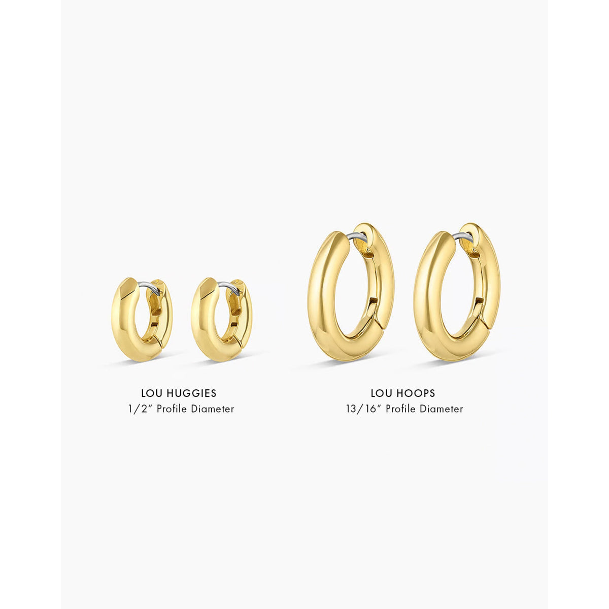 Gorjana Lou Hoops - Silver - Silver