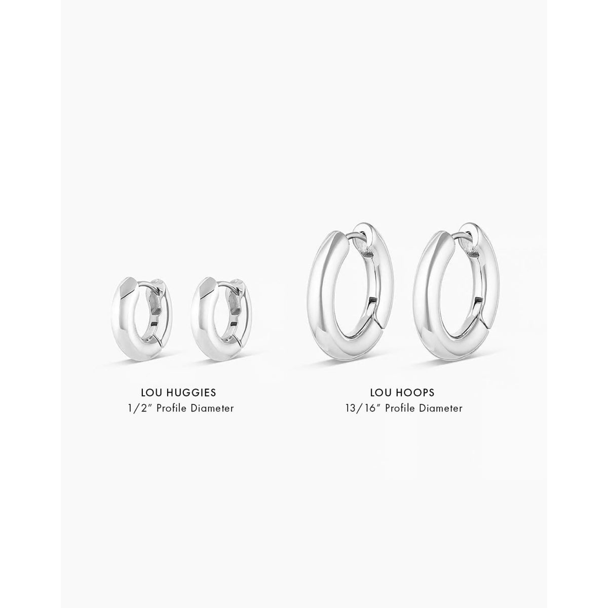 Gorjana Lou Hoops - Silver - Silver