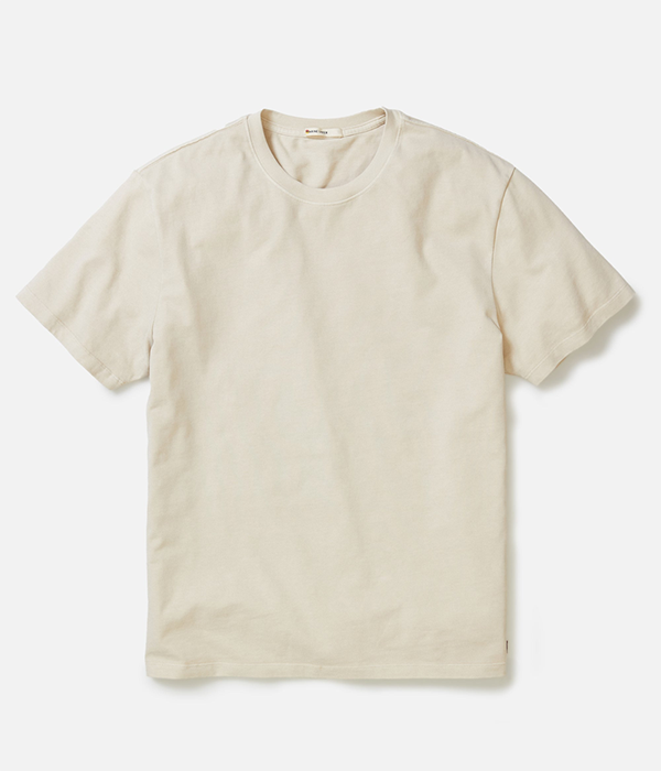 Mens Luxe 250 Relaxed Tee in Whitecap