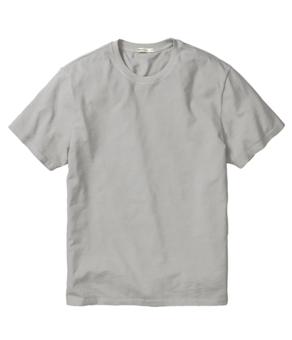 Mens Relaxed Cloud 9 Sueded Jersey Tee in Heather Grey