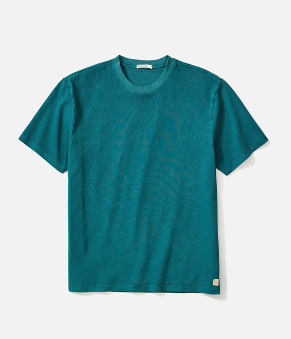 Mens Relaxed Cloud 9 Sueded Jersey Tee in Rain Forest