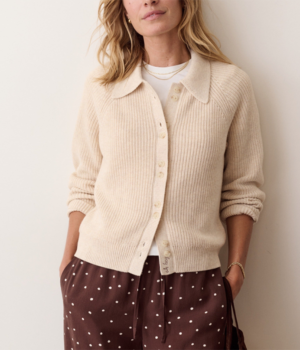 Womens Collared Robin Update in Oatmeal