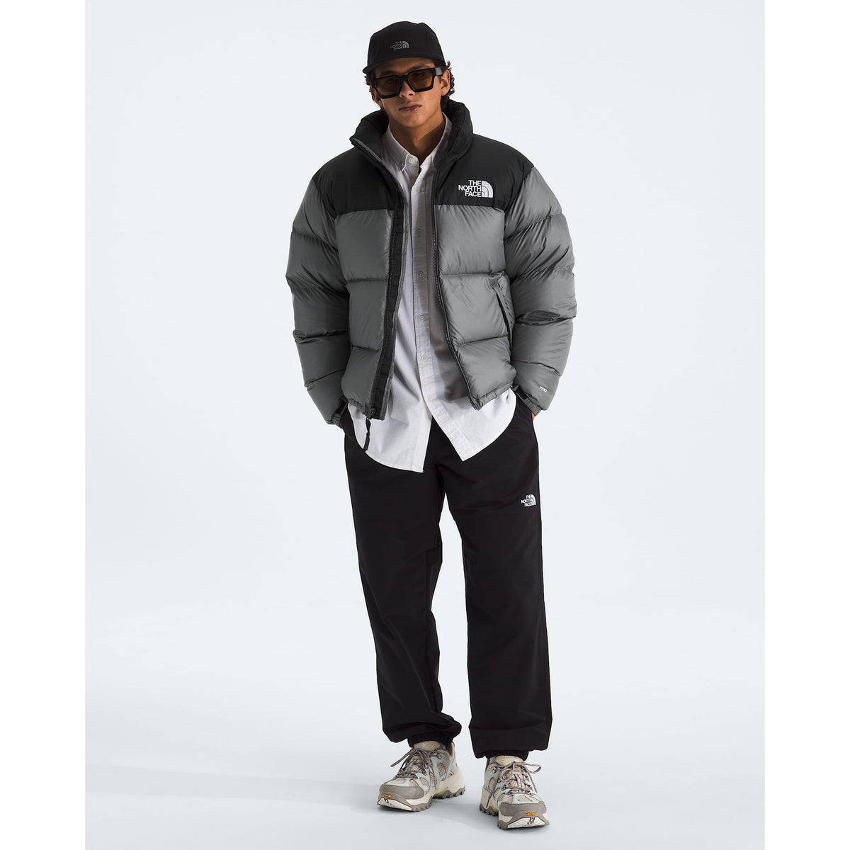 The North Face Mens 1996 Retro Nuptse Jacket - Smoked Pearl/TNF Black