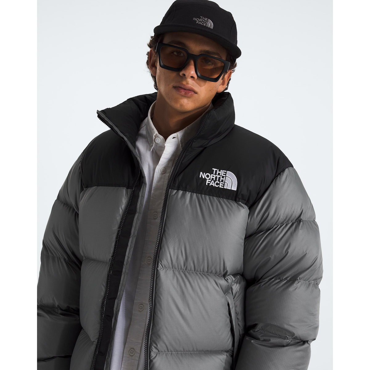 The North Face Mens 1996 Retro Nuptse Jacket - Smoked Pearl/TNF Black