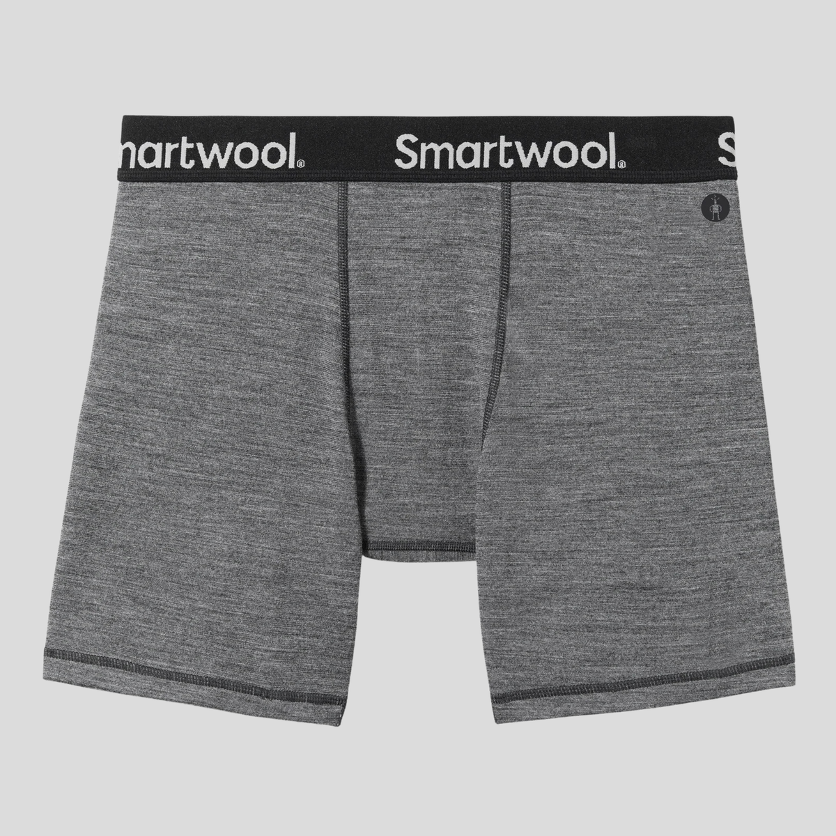 Smartwool Mens Active Boxer Brief Boxed-Medium Gray Heather