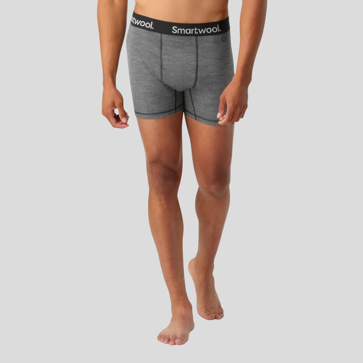 Smartwool Mens Active Boxer Brief Boxed-Medium Gray Heather