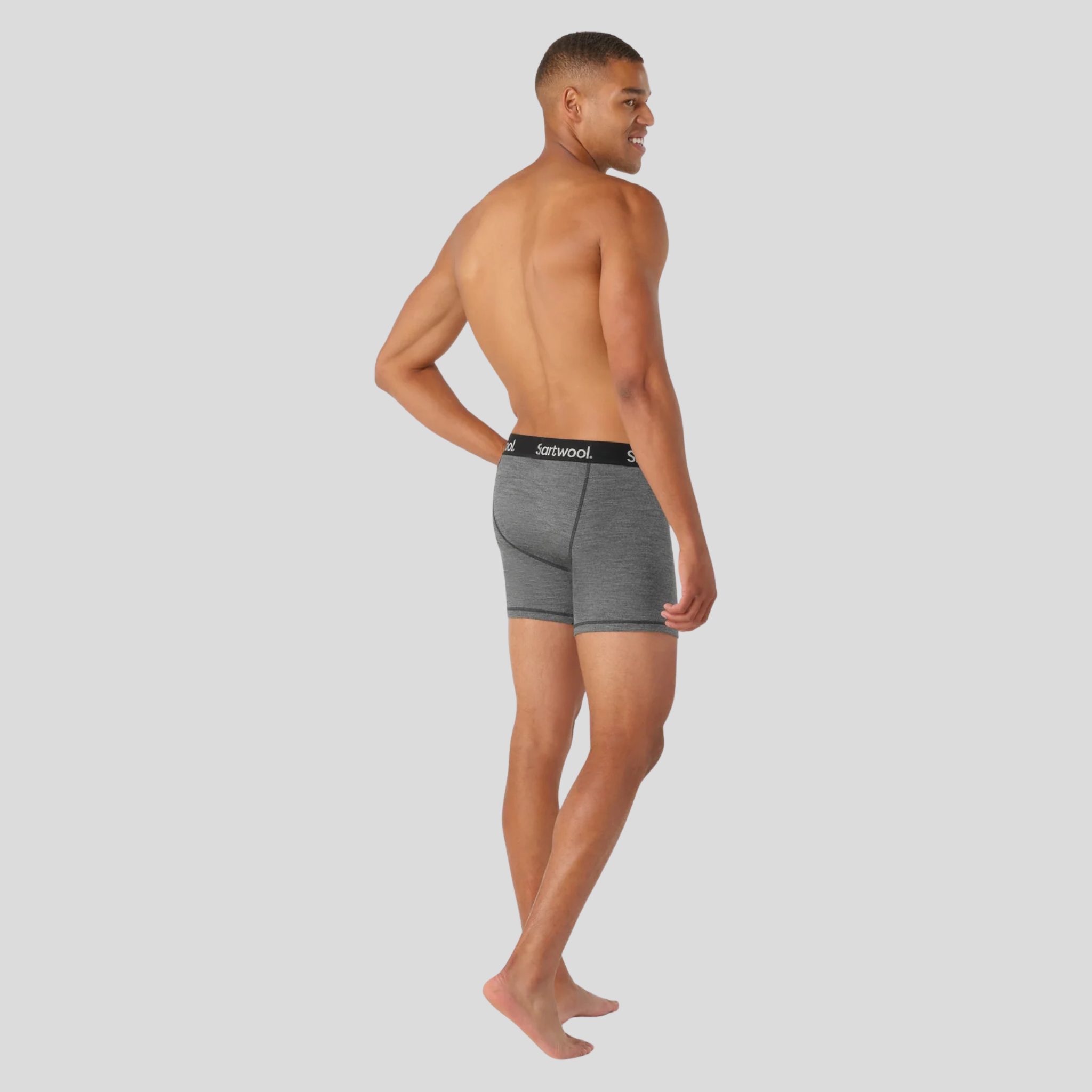 Smartwool Mens Active Boxer Brief Boxed-Medium Gray Heather