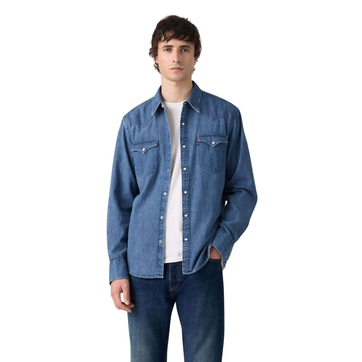 Levis Premium Mens Barstow Western Standard - Rustic Root Hills Worn-In