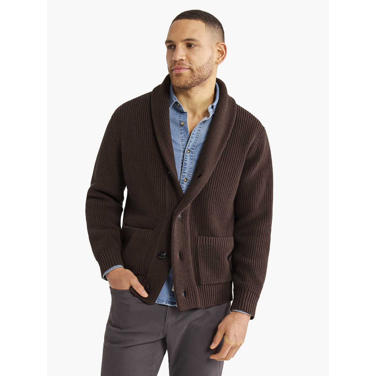 Fair Harbor Mens Beacon Sweater - Espresso