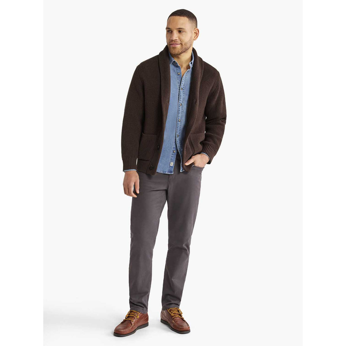 Fair Harbor Mens Beacon Sweater - Espresso