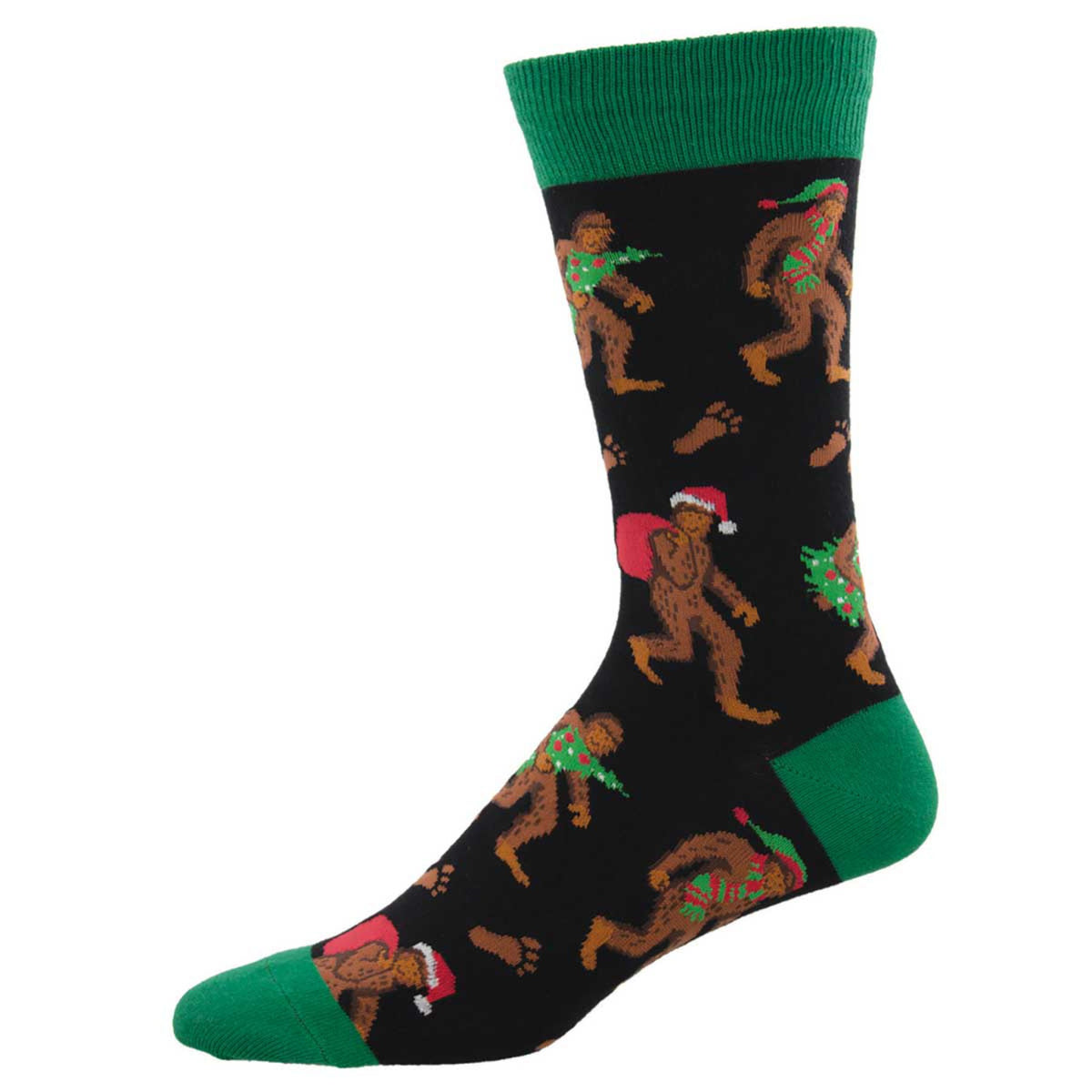 Socksmith Mens Big Foot Christmas Sock - Black