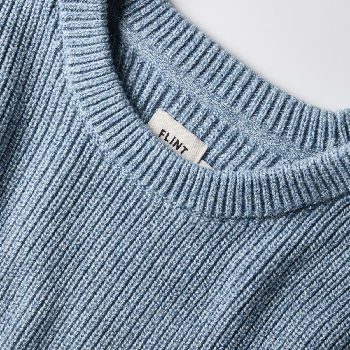 Flint and Tinder Mens Bolinas Cotton Crewneck Sweaters-Light Blue