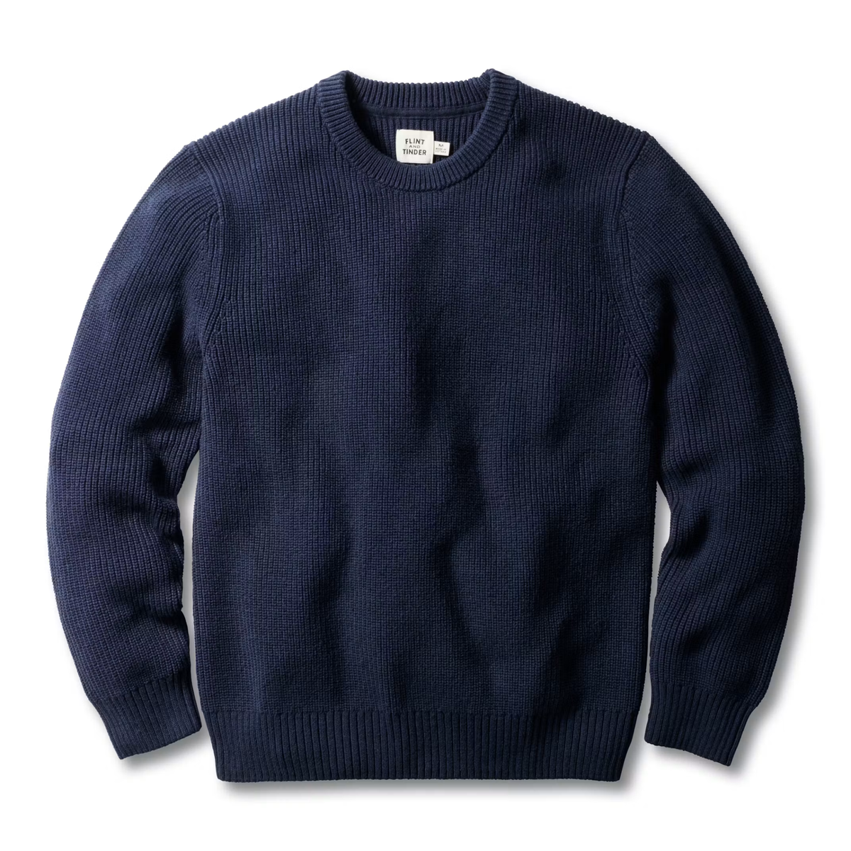Flint and Tinder Mens Bolinas Cotton Crewneck Sweaters-Navy