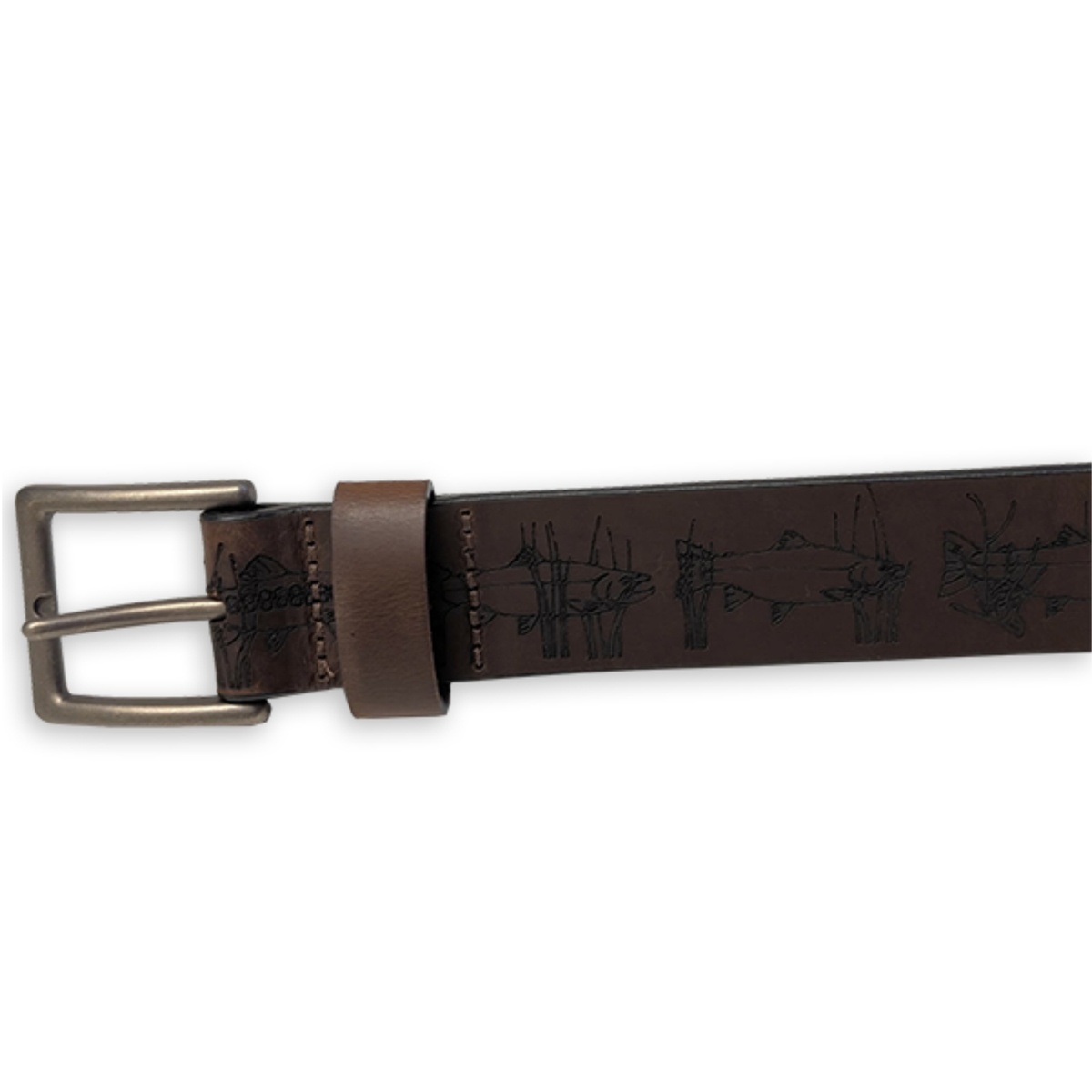 Bison Design Mens Brookies Embos Lather BRN - Brown