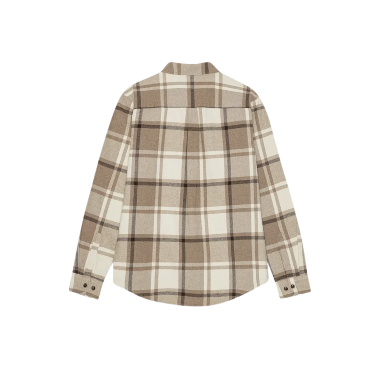 Les Deux Mens Check Flannel Shirt-Caribou 