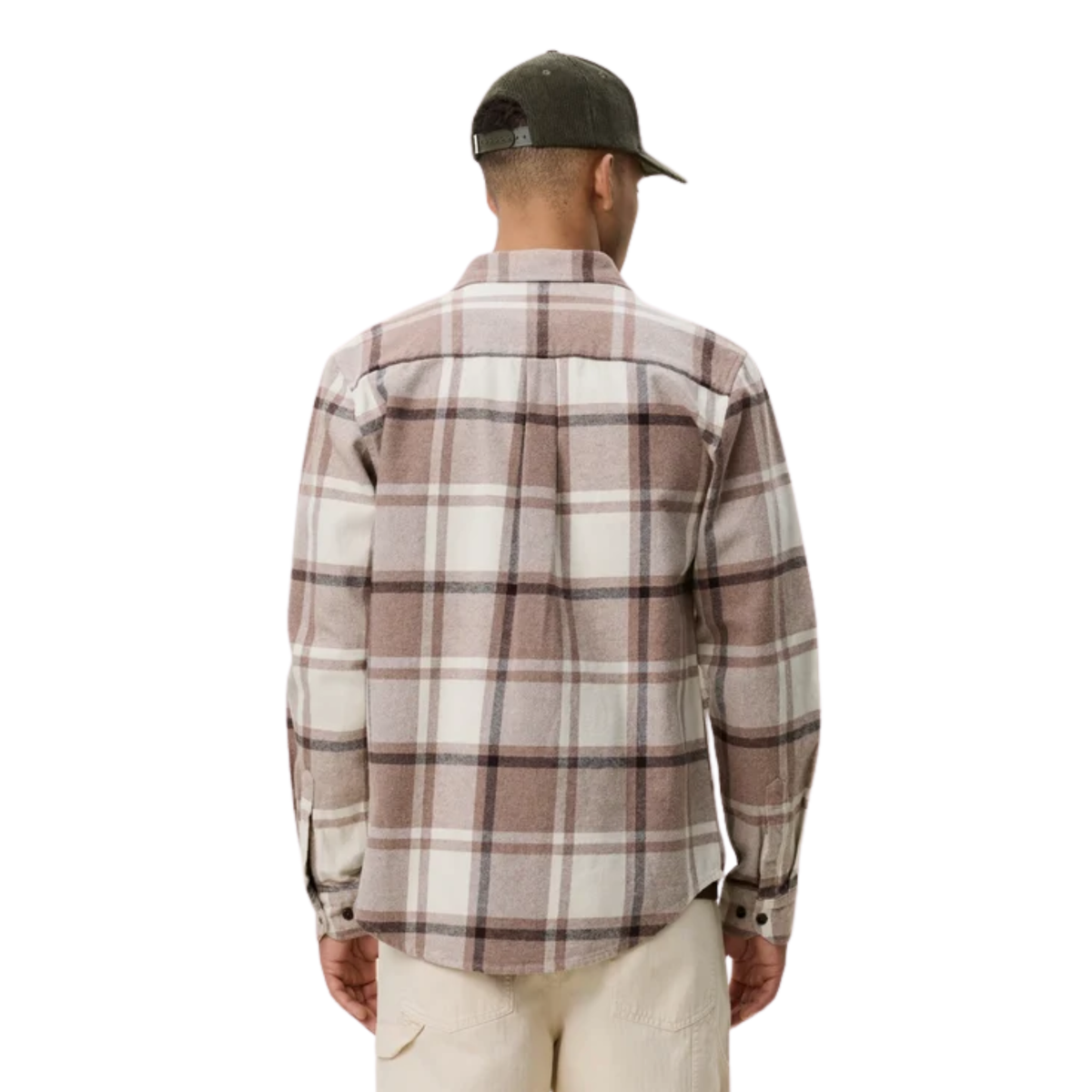 Les Deux Mens Check Flannel Shirt-Caribou 