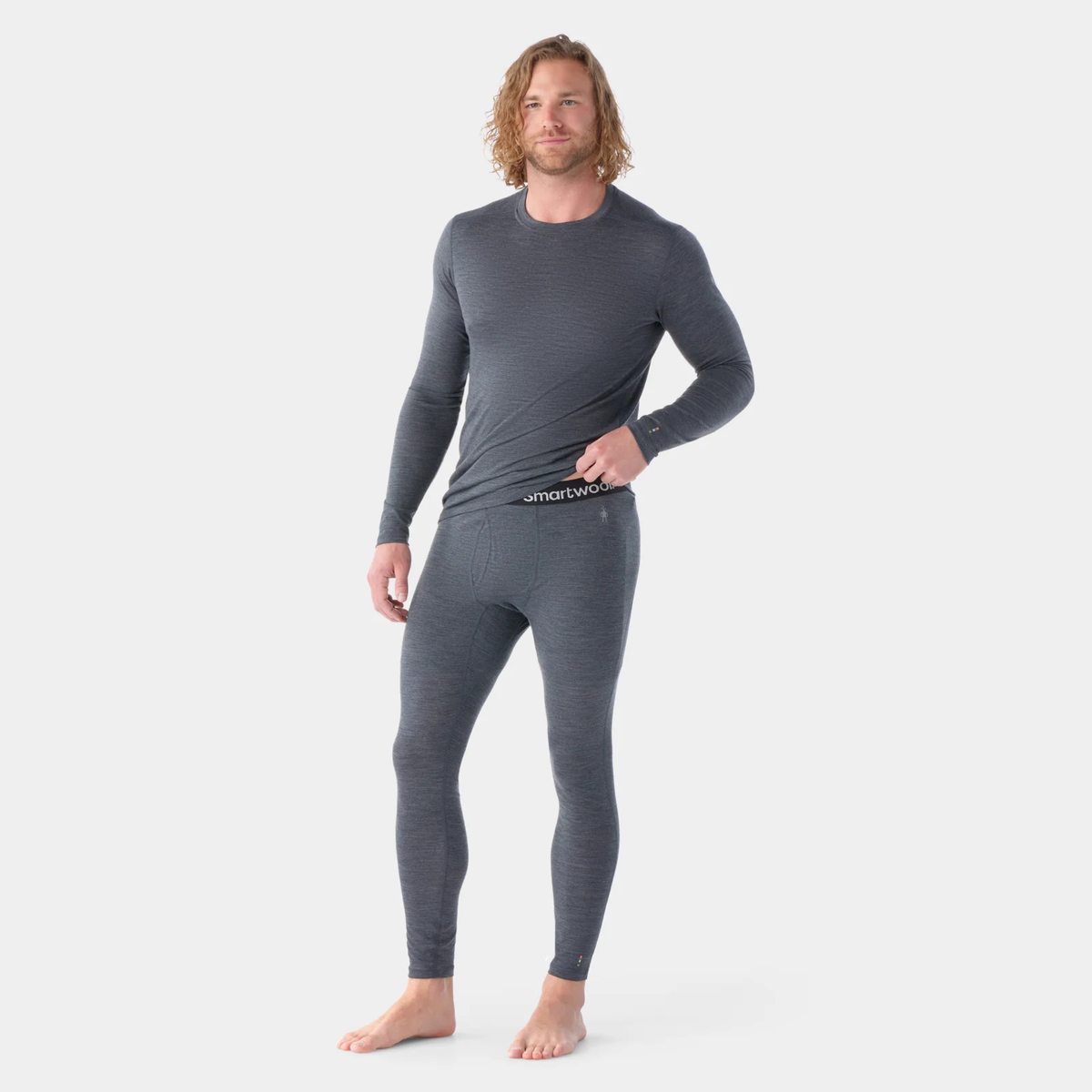 Smartwool Mens Classic All-Season Merino Base Layer Bottom-Iron Heather