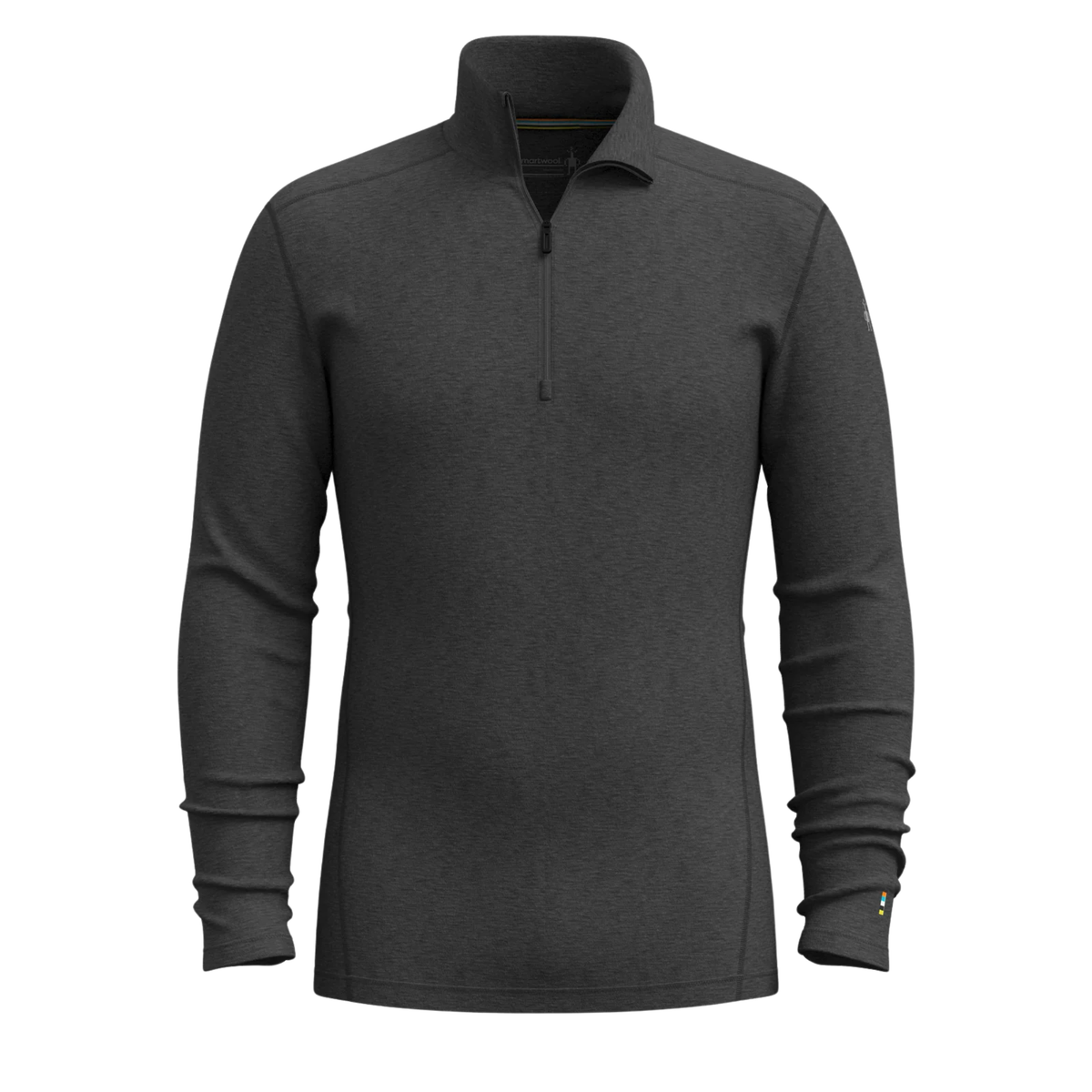 Smartwool Mens_Classic Thermal Merino Base Layer 1 4 Zip-Charcoal Heater 
