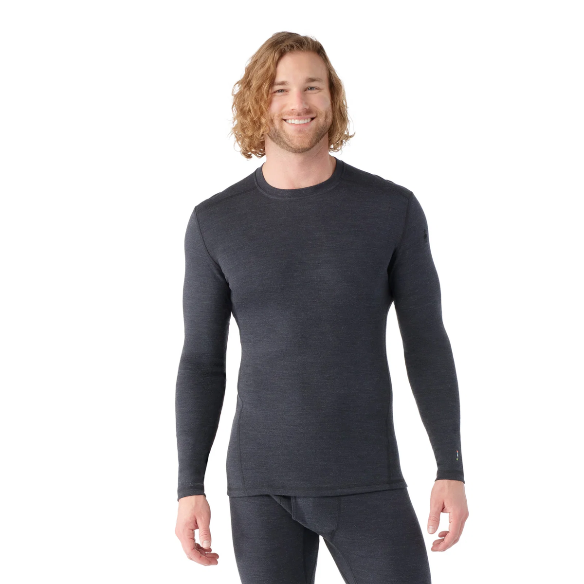 Smartwool Mens_Classic Thermal Merino Base Layer 1 4 Zip-Charcoal Heater 