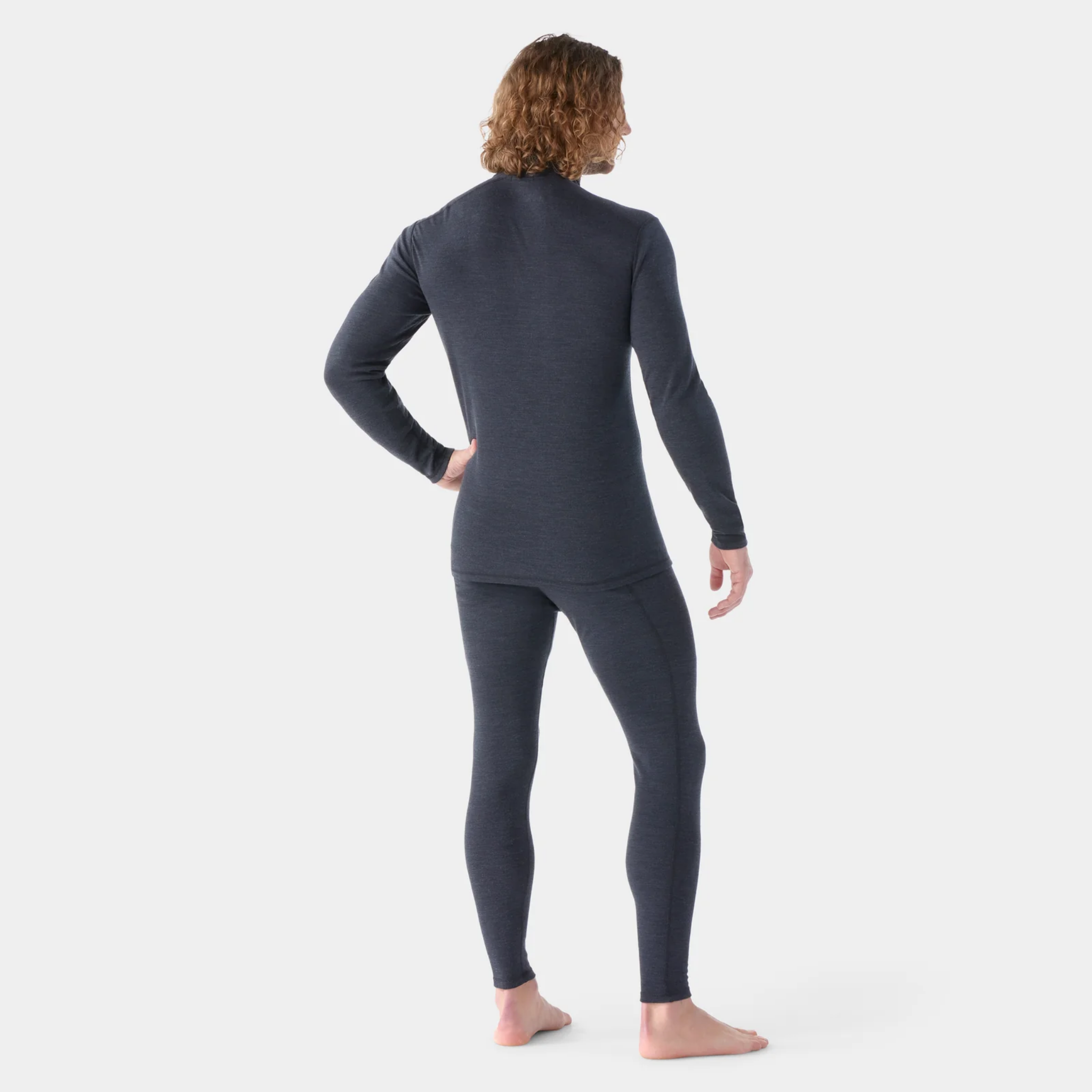 Smartwool Mens Classic Thermal Merino Base Layer 1/4 Zip- Deep Navy