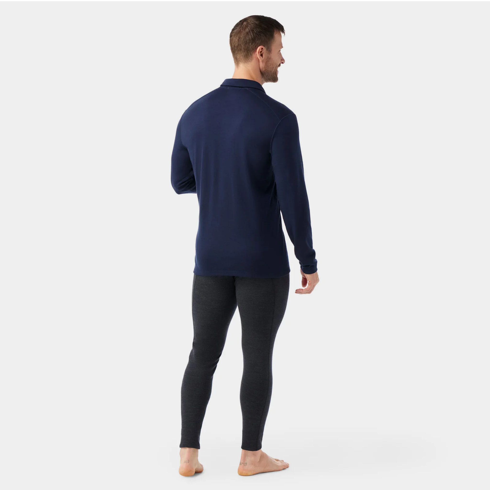 Smartwool Mens Classic Thermal Merino Base Layer 1/4 Zip-Deep Navy